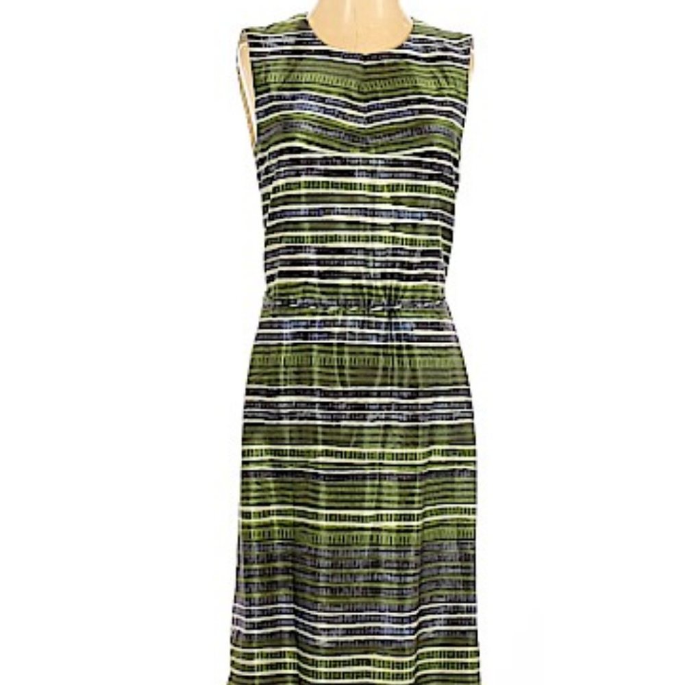 Boss - Green Silk Blend Sleeveless Dress